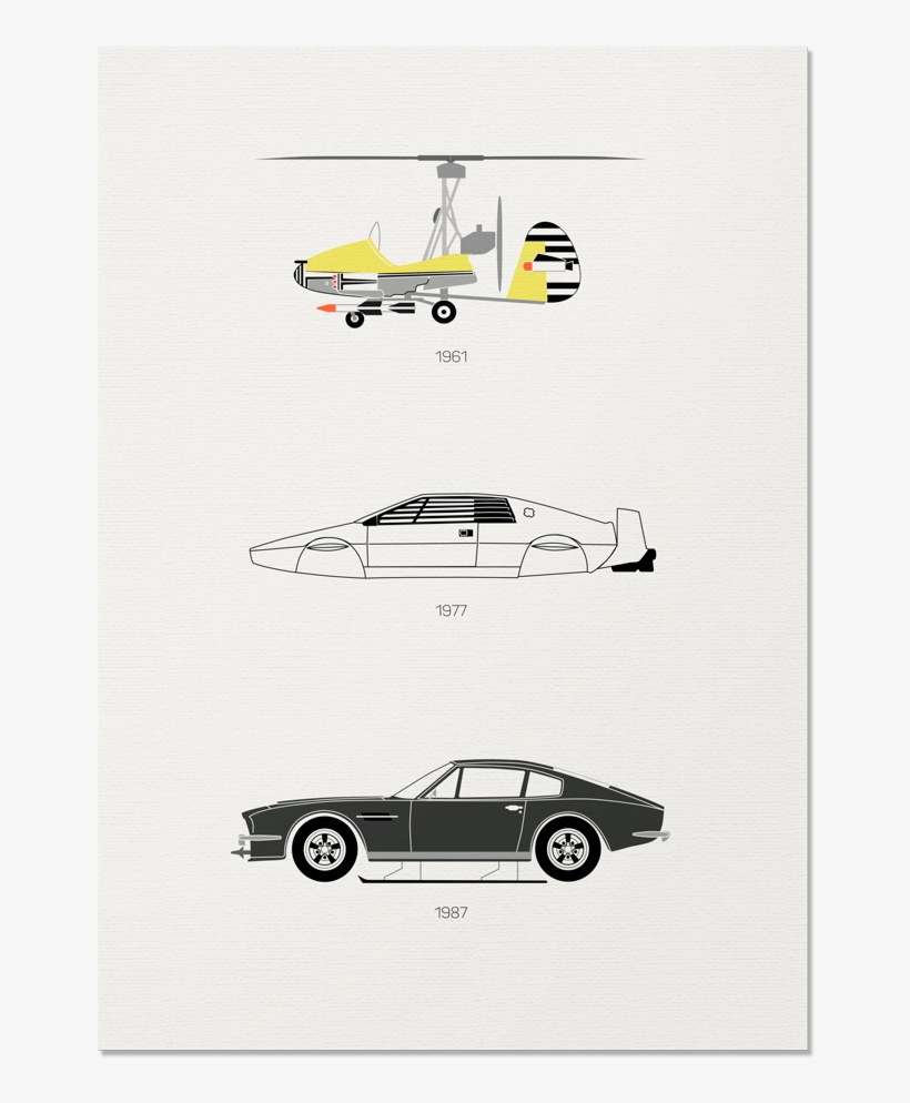 James Bond Iconic Car Art Car Print Car Poster F1 Poster, transparent png #7044755
