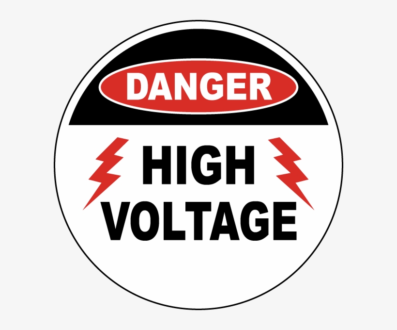 Danger High Voltage Floor Sign, transparent png #7044999