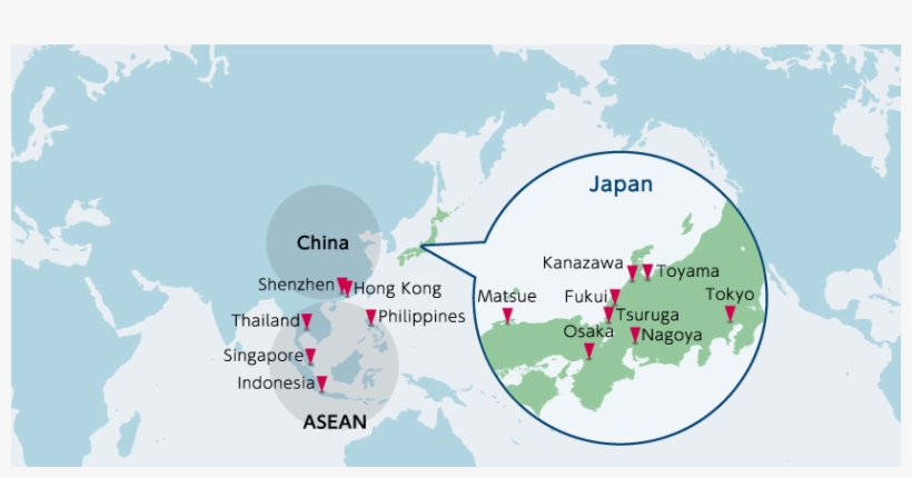 World Map Showing The Base Of Emori & Co, transparent png #7047449