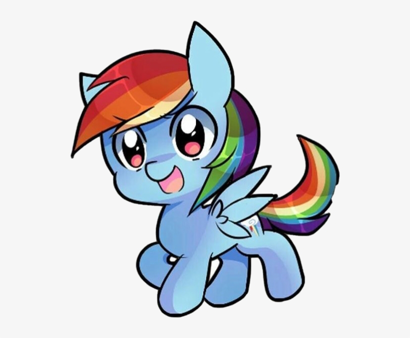Mylittlepony Rainbowdash Rainbow Horse Kawaii Freetoedi, transparent png #7048123