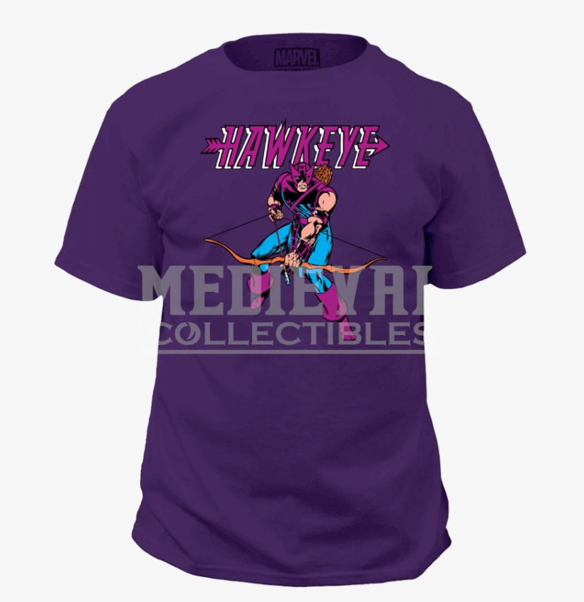 Purple Hawkeye T-shirt, transparent png #7051492