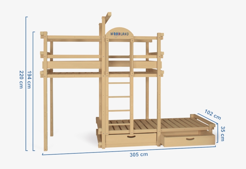Bunk Bed Dimensions, transparent png #7051910