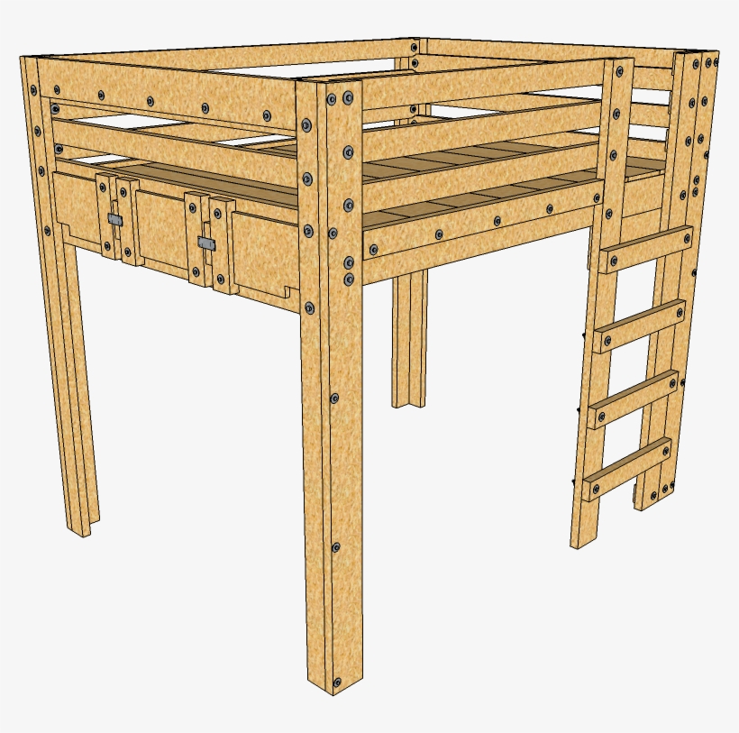 Queen Loft Bed, transparent png #7052448