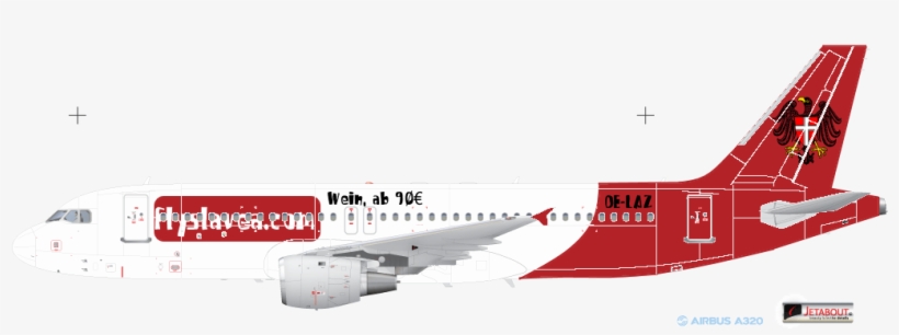 Flyslavea Airbus Industrie A320-232 'fly Vienna', transparent png #7052510