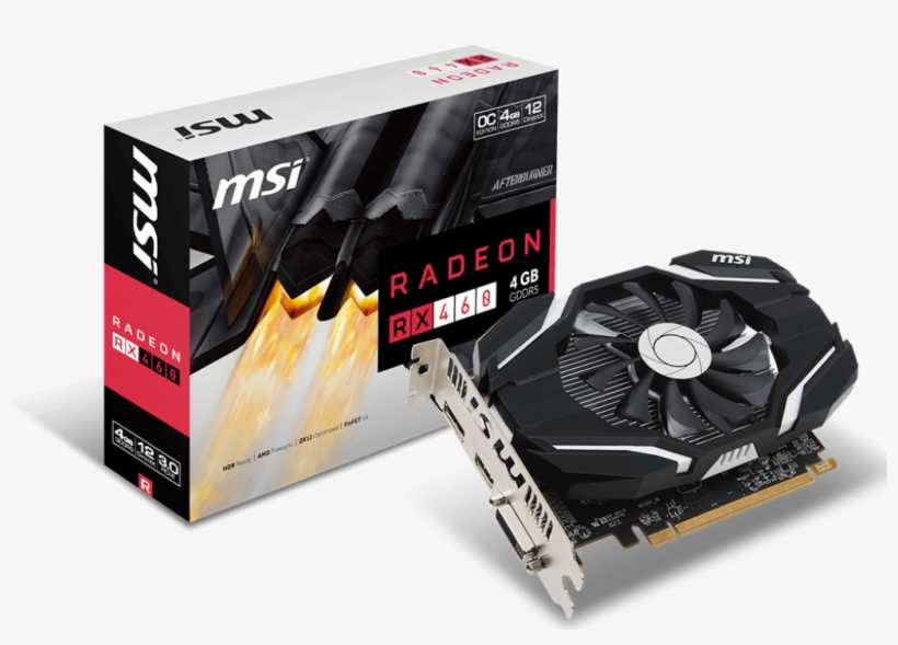 Graphics Card Msi Radeon Rx 460 Oc 4gb, transparent png #7053456