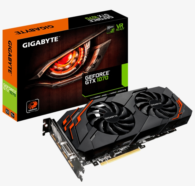 Geforce® Gtx 1070 Windforce 8g, transparent png #7053651