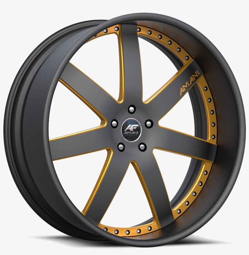 Amani Wheels Trinity Wheels California Wheels Png Black, transparent png #7057820