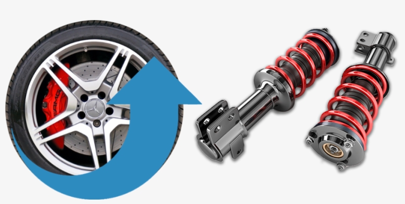 Car Wheel And Shocks, transparent png #7058093