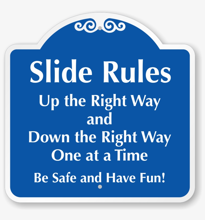 Up The Right Way Slide Rules Sign, transparent png #7059263
