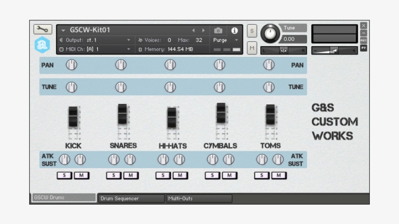 G&s Custom Work Drum Kits For Kontakt, transparent png #7059317