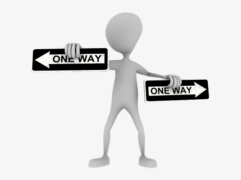 Stickman One Way Sign, transparent png #7059709