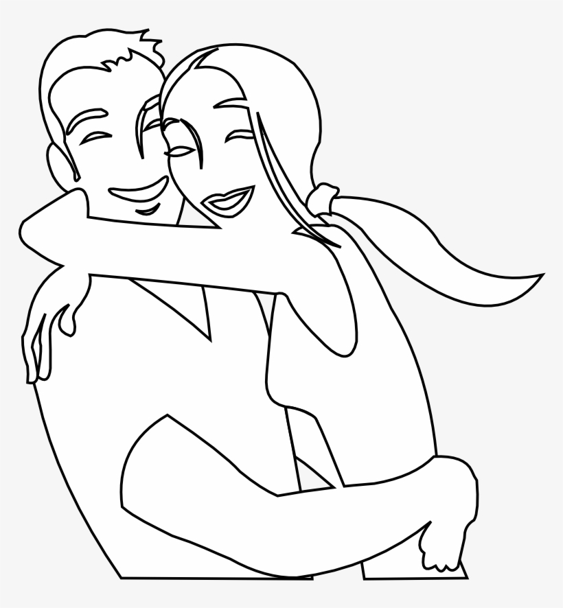 In Love Black White Line Art Coloring Book Colouring, transparent png #7061020