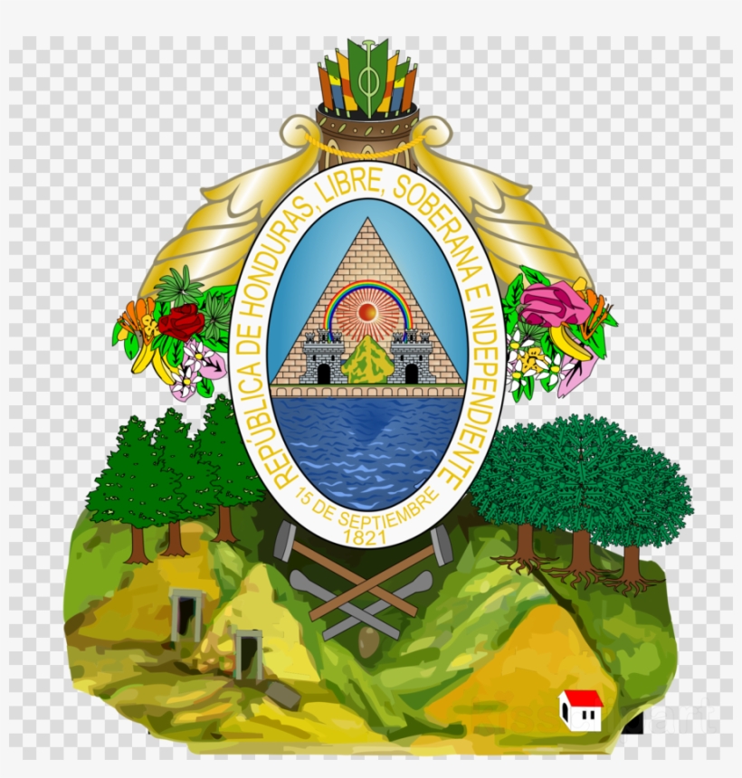 Honduras Shield Clipart Coat Of Arms Of Honduras Flag, transparent png #7061880