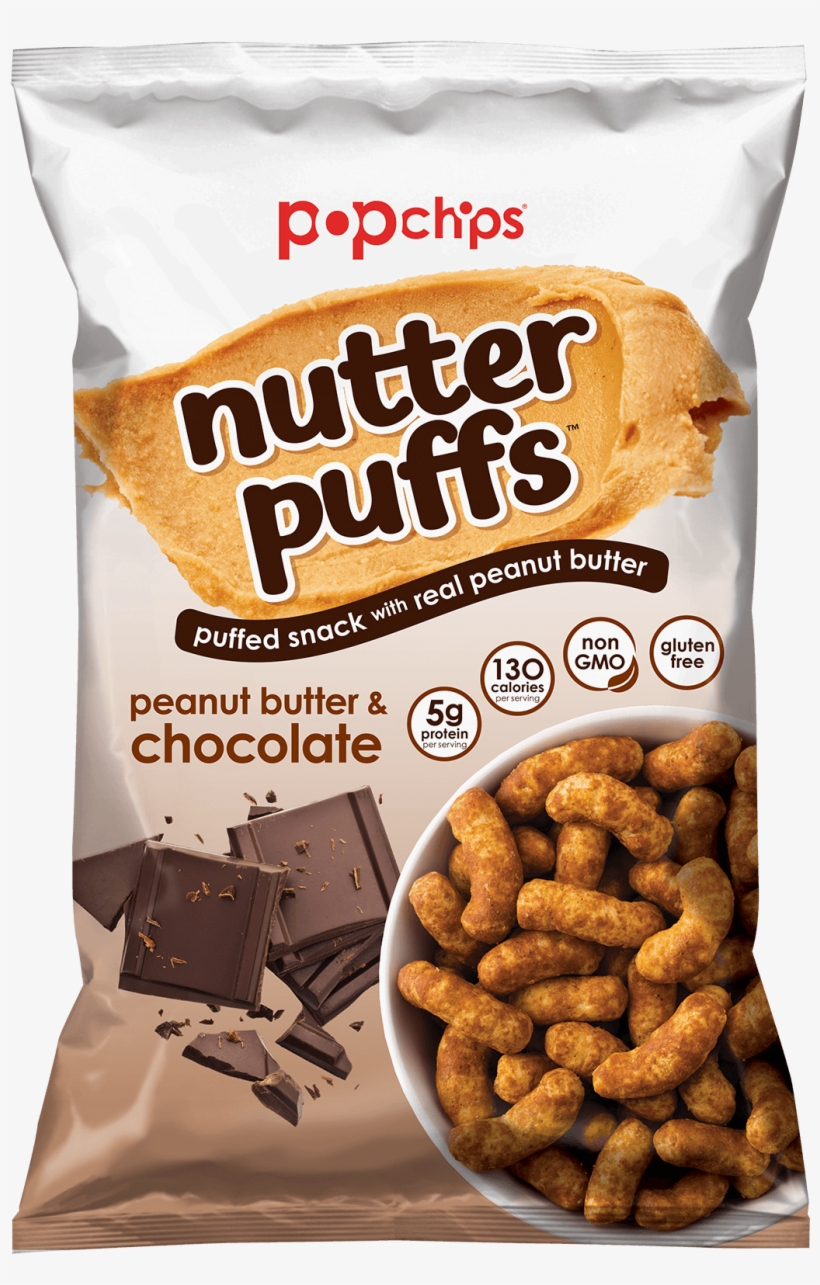 4oz Bag Of Peanut Butter And Chocolate Nutter Puffs, transparent png #7062071
