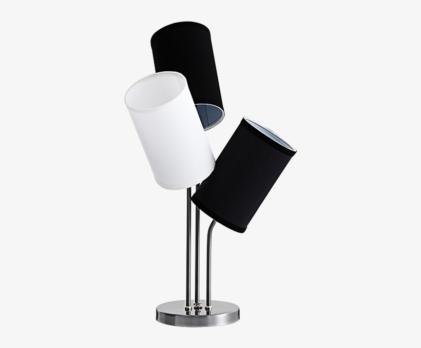 Image For Brushed Metal Table Lamp With Black And White, transparent png #7063731
