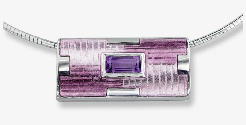 Nicole Barr Designs Sterling Silver Cityscapes Necklace-purple, transparent png #7065446