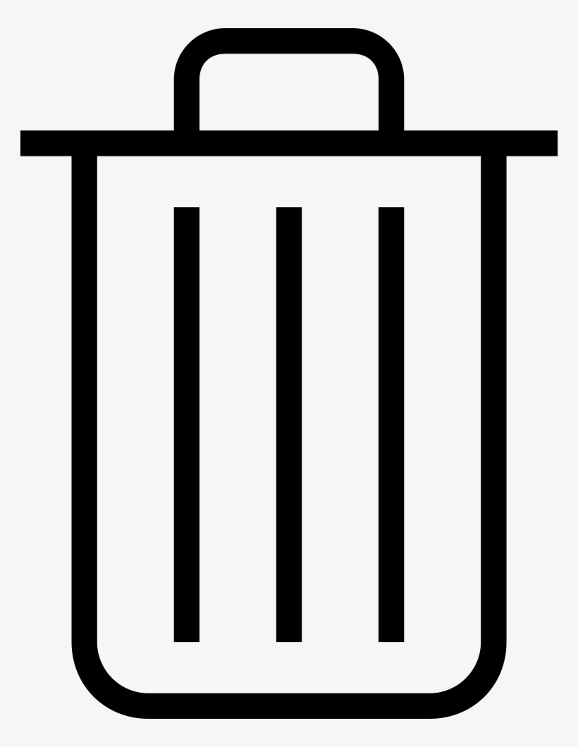 Trash Can Outline Comments, transparent png #7066499