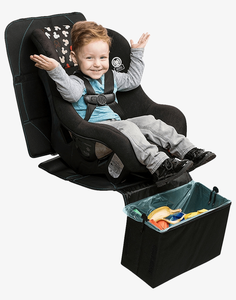 Car Seat Protector With Built-in Trash Can, transparent png #7066609