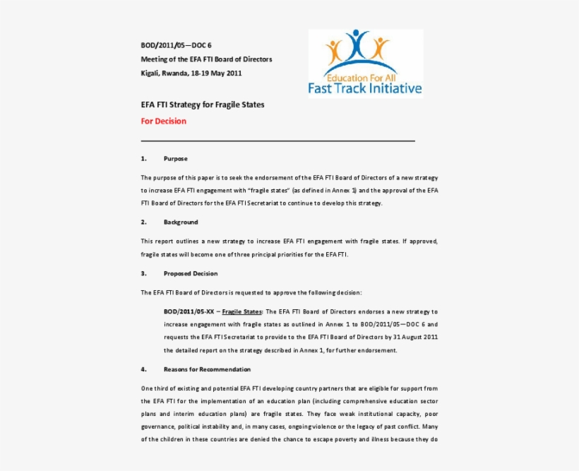Efa Fti Strategy For Fragile States, transparent png #7068441