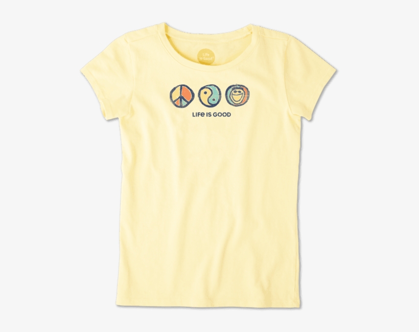 Girls Peace Yin Yang Jake Crusher Tee, transparent png #7071358