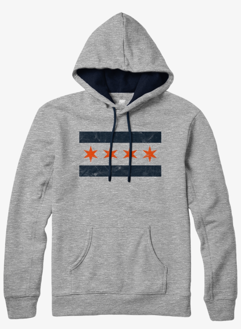 Chicago Flag Lightweight Sweatshirt Blue And Orange, transparent png #7074409