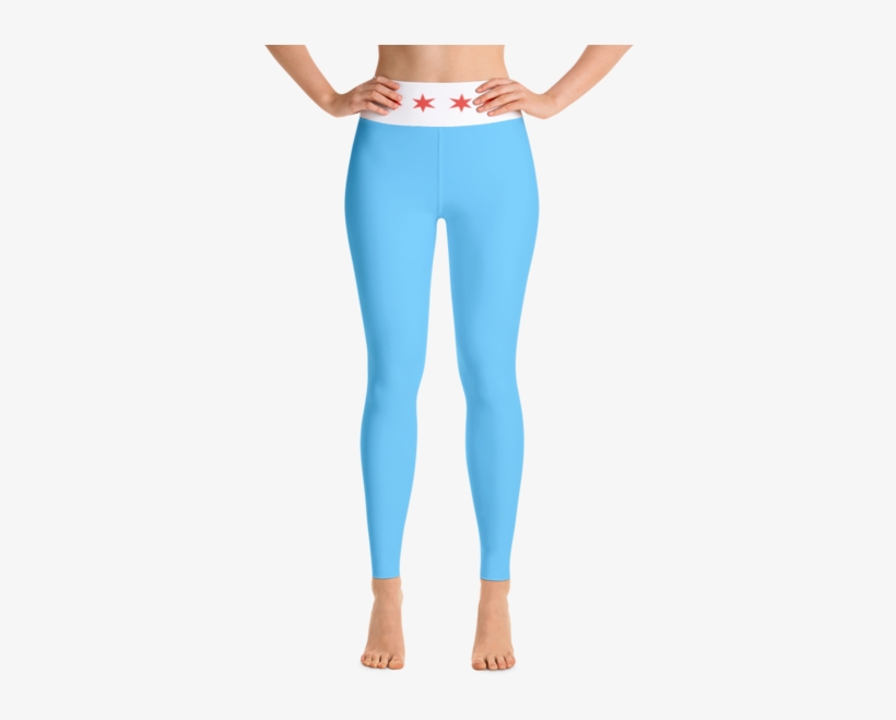 Chicago Flag Yoga Leggings, transparent png #7074566