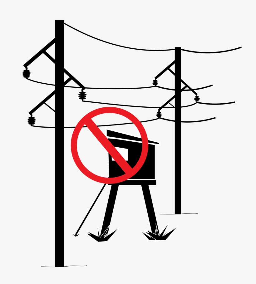 Deer Stand Too Close To Power Lines, transparent png #7075228