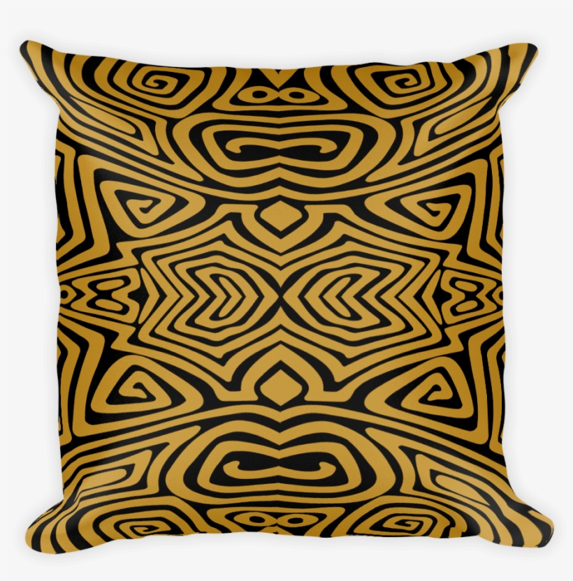 Square Pillow-bold Tribal Gold, transparent png #7075280