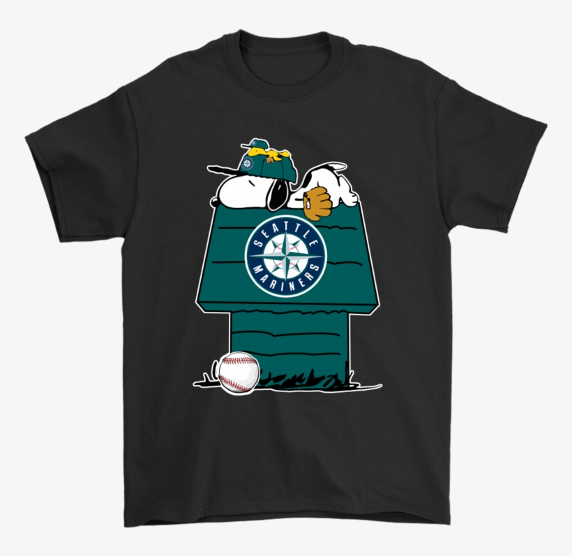 Seattle Mariners Snoopy And Woodstock Resting Together, transparent png #7075622