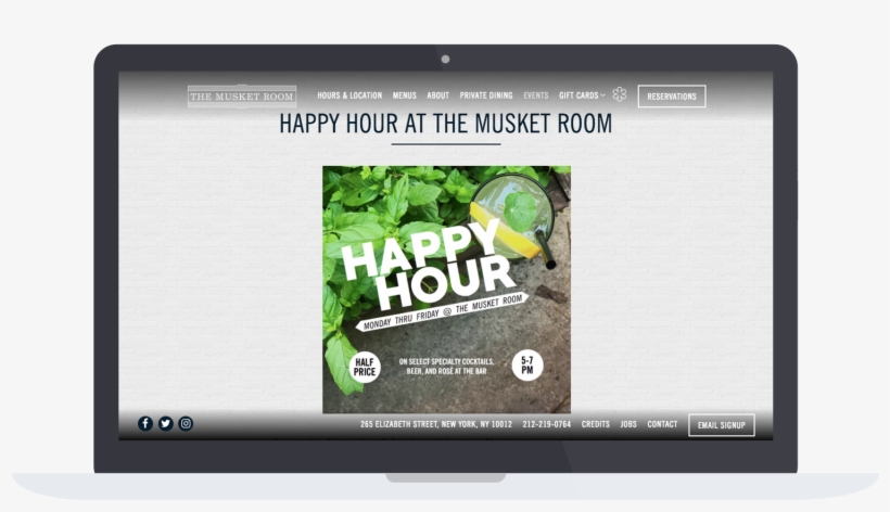 The Musket Room's Website Event Page, transparent png #7075623