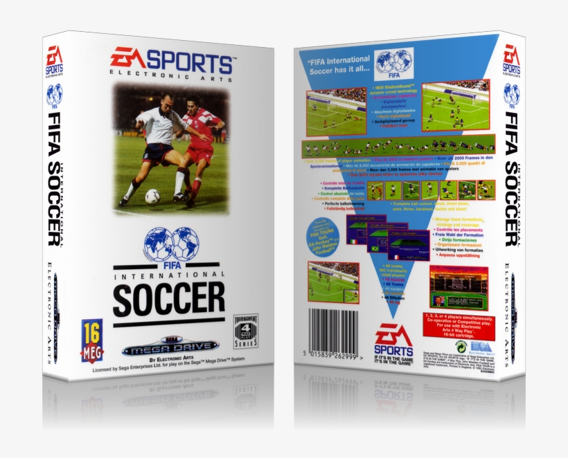 Genesis Fifa International Soccer Sega Megadrive Replacement, transparent png #7076265