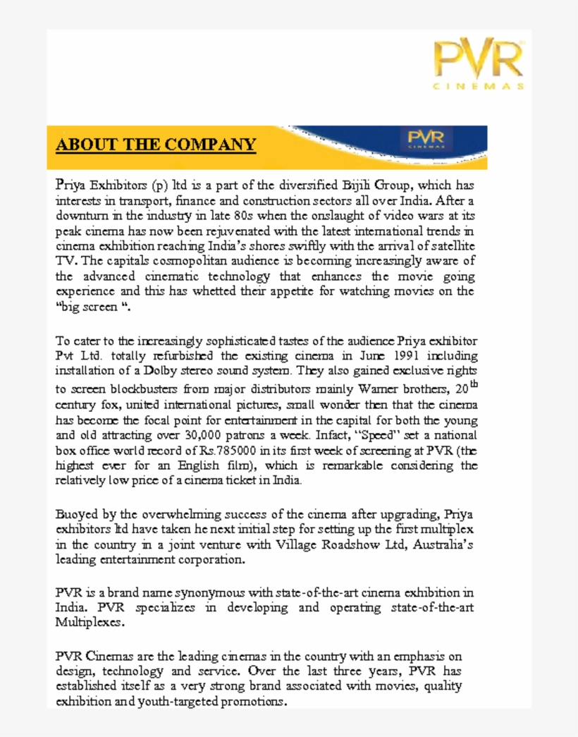 Marketing Strategy Class Lectures 128856207 Pvr Cinemas, transparent png #7077685