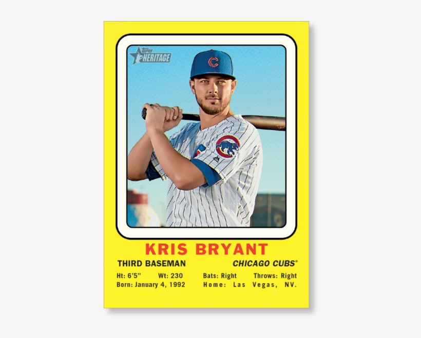 Kris Bryant 2018 Topps Heritage Baseball 1969 Collector, transparent png #7078904