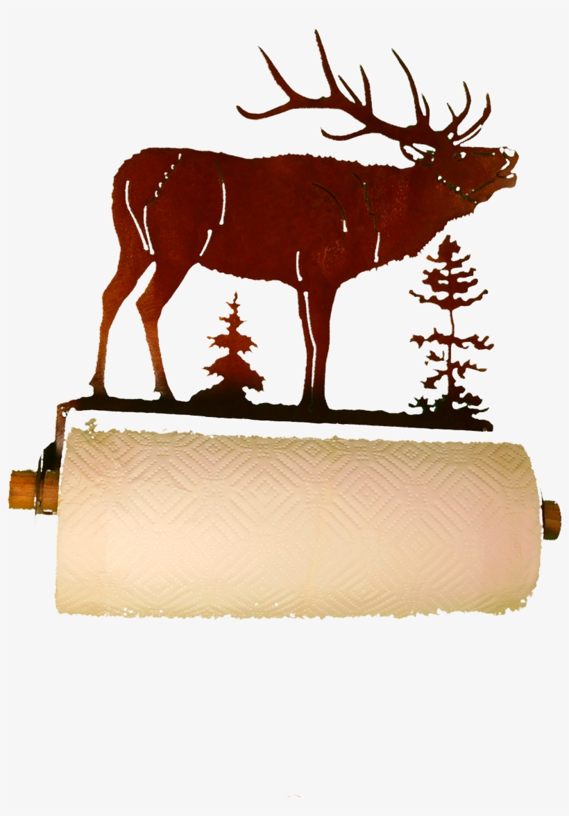 Wall Paper Towel Holder Elk Larger Image, transparent png #7080150