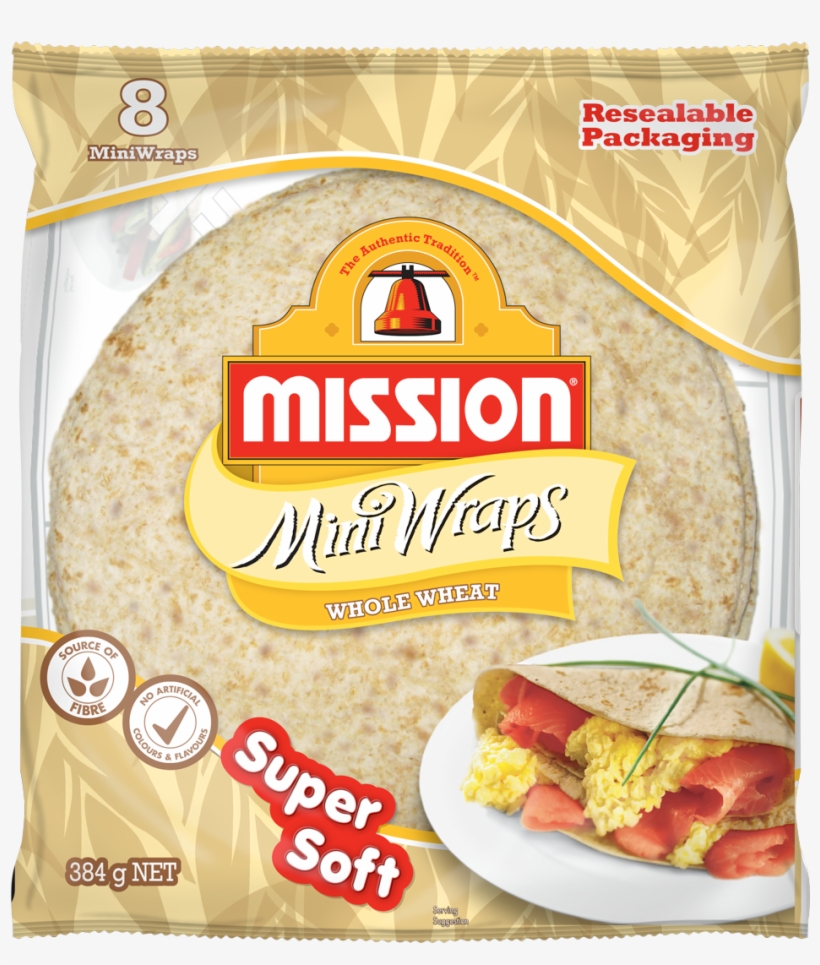 Mission Whole Wheat Mini Wraps 8”, transparent png #7083750
