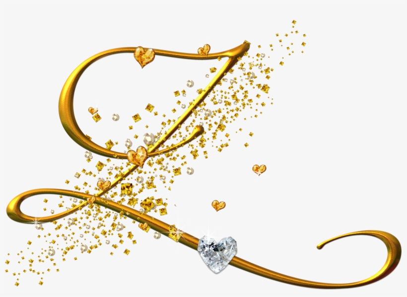 Alfabeto Dorado Con Corazones, transparent png #7086015