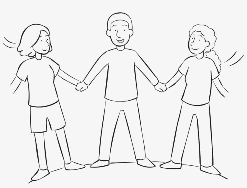 Back Three People Holding Hands And Leaning Back In, transparent png #7086773