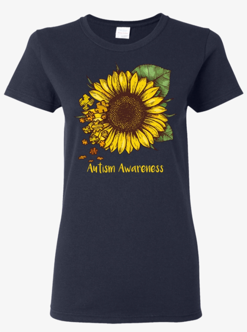 Sunflower Autism Awareness Shirt, transparent png #7086919