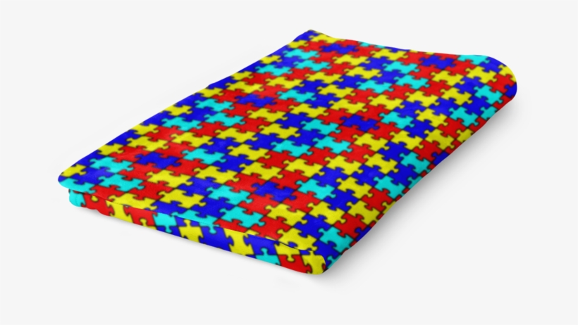 Autism Awareness Puzzle Pieces Fleece Blanket, transparent png #7087765