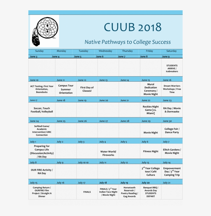 Calendar Of Activities For Summer Academic Institute, transparent png #7088855