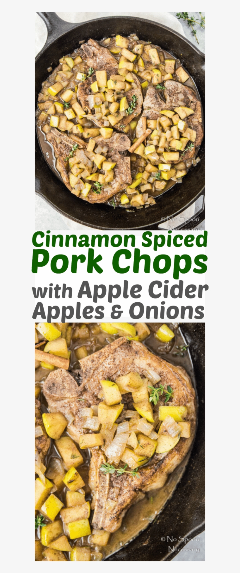 Cinnamon Spiced Pork Chops With Apple Cider Apples, transparent png #7088858