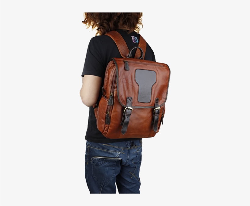 Tan Leather Backpack Straps Be Able To Adjusted Length, transparent png #7089562
