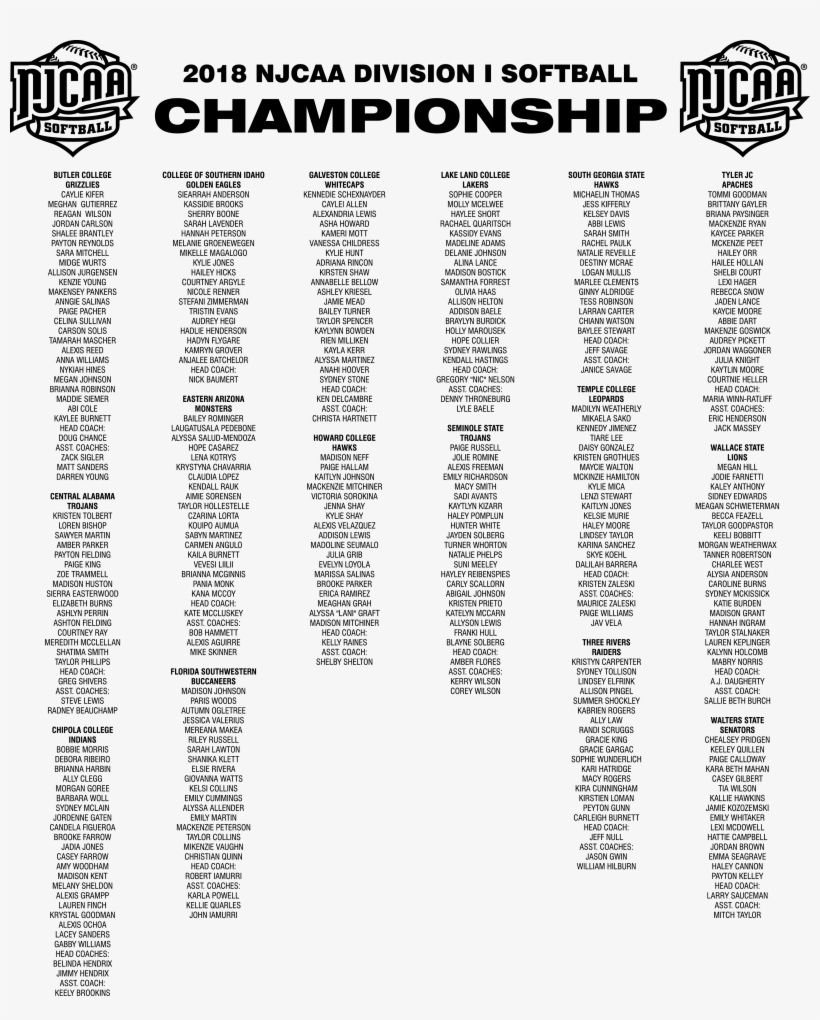2018 Njcaa Softball Di Championship Navy Tonal Long, transparent png #7092026