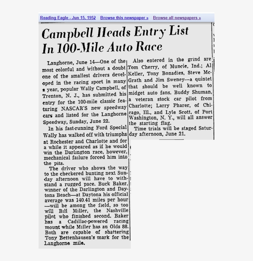 Tom Cherry Won The Pole In His Stock Mercury Engine, transparent png #7094674