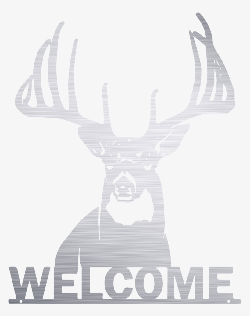 Welcome Whitetail Buck Metal Sign, transparent png #7096774