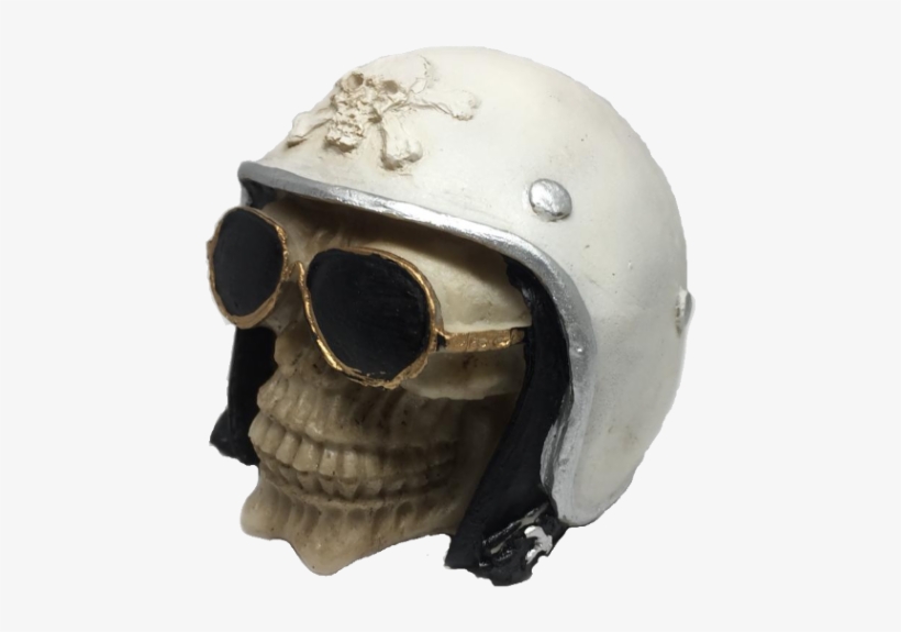 Caveira Capacete Óculos Branco, transparent png #7097115