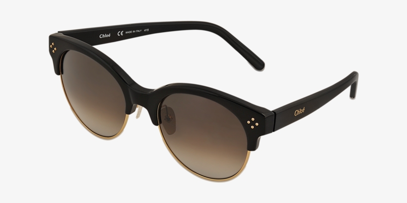 Chloe Boxwood Shaded Sunglasses In Black/grey, transparent png #7097393