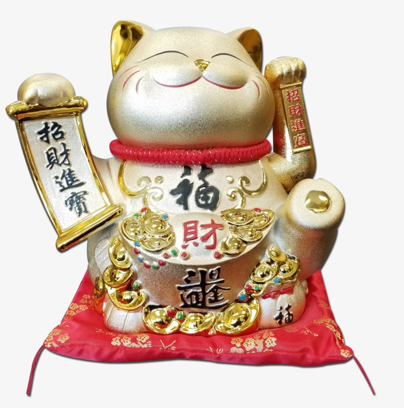 Maneki Neko Lucky Cat Decoration Fortune Cat- With, transparent png #7098355