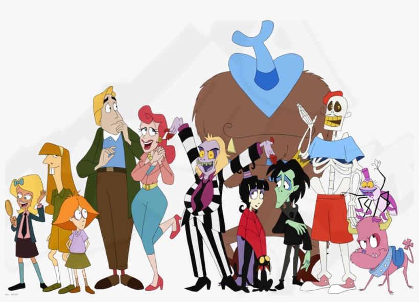 Beetlejuice Cartoon - Tv Group Of Cartoon Characters, transparent png #710294
