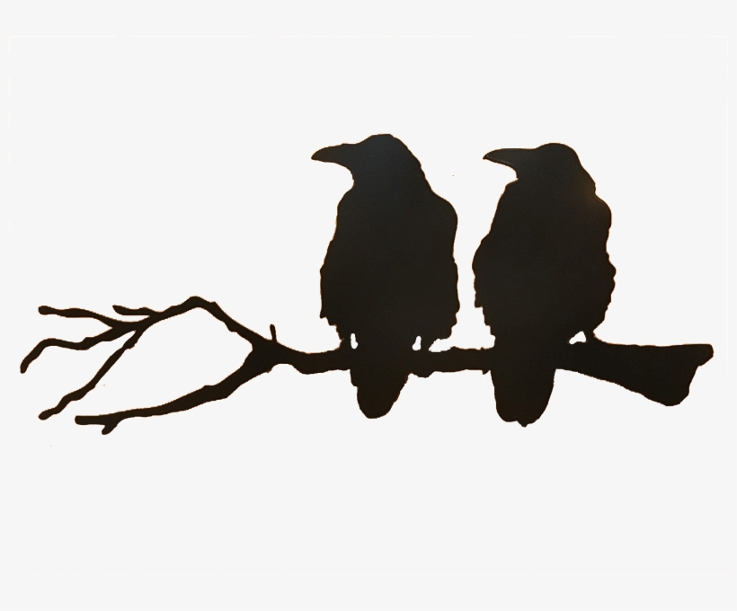 Png Free Library Ravens Silhouette At Getdrawings Com - Raven On A Branch, transparent png #711609